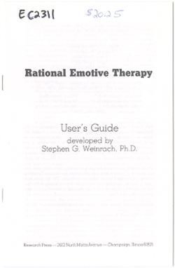 Rational Emotive Therapy