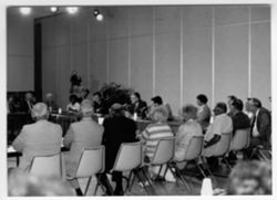 Hamilton at IU Southeast: Hamilton speaks while on panel