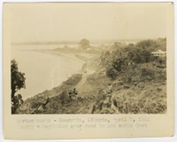 Harbor works-Monrovia, Liberia, April 2, 1945 Quarry-Beginning spur road to new cargo dock