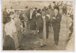 President William V. S. Tubman and others walk together