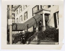 Exterior shot of doorway and stairs