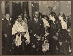 President William V. S. Tubman conversing with guest