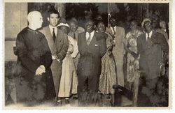 President Tubman on a tour with a clergyman