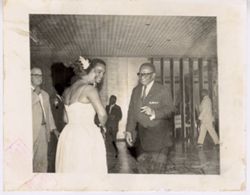 President William V. S. Tubman stands with young couple