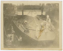 Preparing to unload dredge 7/14/46