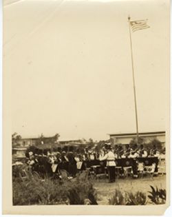 Uniformed band perfoming