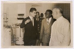 President Tubman tours a medical facility in Spain