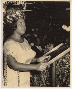 Mrs. Tubman speaking at wedding