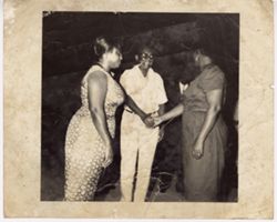 President and Mrs. Tubman greeting woman