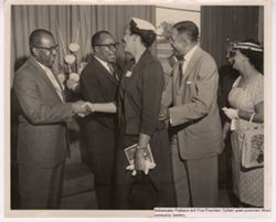 Ambassador Padmore and Vice President Tolbert greet prominent Akron community leaders