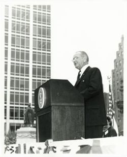 President Johnson in Indianapolis