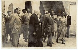 President Tubman on a tour with other dignitaries in or near Seville, Spain