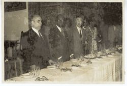 President William V.S. Tubman with Spanish officials during state visit to Spain