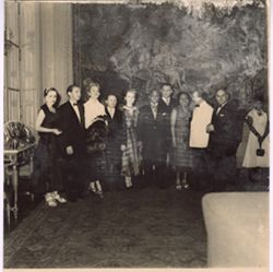 German guests lining up for portrait with Ambassador and Mrs. Knight