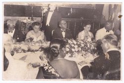 President William V. S. Tubman and guests at dinner party