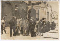 President Tubman tours the Alcazar in Toledo, Spain with military officials and Liberian dignitaries