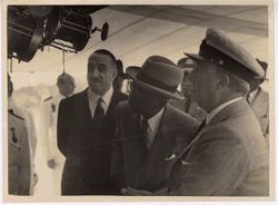 President Tubman and General Franco examining fishing reels