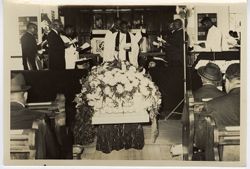 Religious leaders read during funeral service
