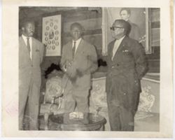 President William V. S. Tubman stands with guests