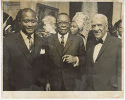 President William V. S. Tubman and two others pose for portrait