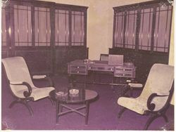 Sitting area and desk in the Executive Mansion