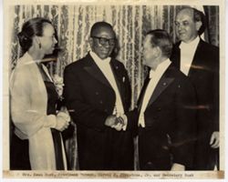 Mrs. Dean Rusk, President Tubman, Secretary Rush and Harvey S. Firestone, Jr.
