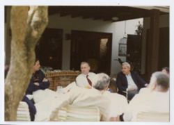 Ten-person gathering around tables, #4