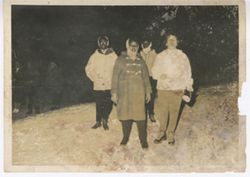 Wihlelmina (CooCoo) Tubman and others bundle up on snowy mountain during ski trip