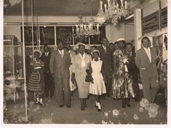President William V. S. Tubman, Mrs. Tubman and entourage at hotel lobby