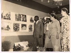 President William V. S. Tubman and Mrs. Tubman at photo exhibition