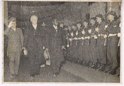President Tubman and German official inspecting troops