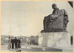 Ambassador Simpson, President William V. S. Tubman, Harvey S. Firestone Jr. and officials visit the Harvey S. Firestone Memorial