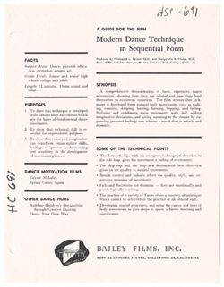 Modern Dance Technique in Sequential Form