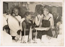 Mrs. Tubman receives gift during formal reception