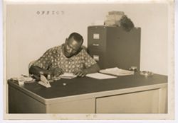 Man working at office desk