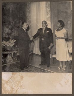 Dignitaries shake hands