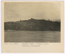 Quarry facility after the blast, Nov. 24, 1945