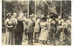 President and Mrs. William V. S. Tubman, Mrs. Victoria Tolbert, General R.A. Brewer on an art gallery tour in Madrid, Spain during the state visit to Spain