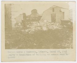 Demolition of building on access road to quarry