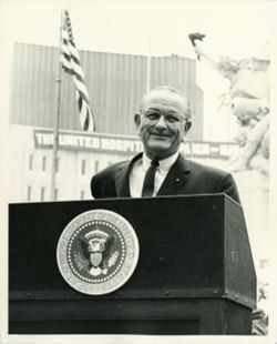 President Johnson in Indianapolis