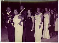President Tubman and President Magloire standing in reception line with companions