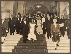 President William V. S. Tubman and Mrs. Tubman leaving function