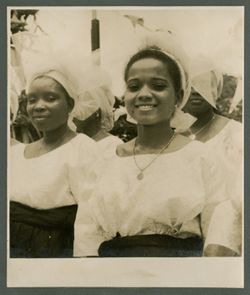 Portrait of women in matching attire
