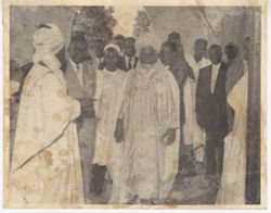 President William V. S. Tubman talks to dignitaries