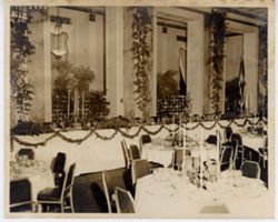 Formal dinning room where a dinner in President William V. S. Tubman's honor was given by Harvey S. Firestone