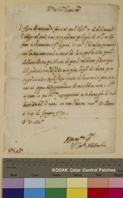 Thumbnail for Letter, Signed by future Pope Clement VIII [?]