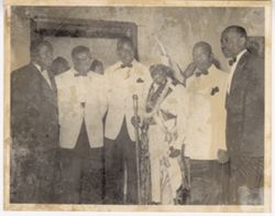 Dignitaries pose for an informal portrait