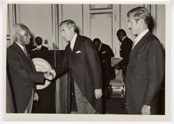 Greetings during a formal reception in the Executive Mansion