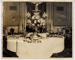 Formal dinning room where a dinner in President William V. S. Tubman's honor was given by Harvey S. Firestone