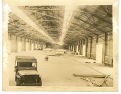 Inside of transit shed